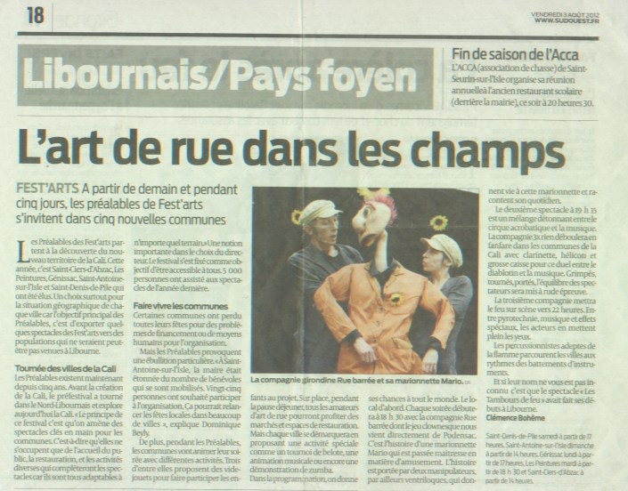 article Libourne Préalables